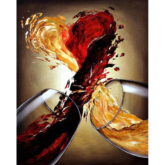 Wine Glass - Full Round Drill Diamond Painting 30*40CM