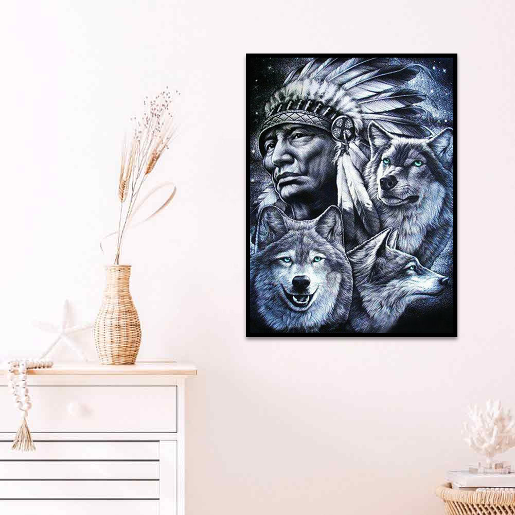 Wolf - Full Round Drill Diamond Painting 40*50CM