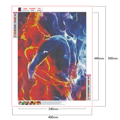 Flame Couple - Full Round Drill Diamond Painting 40*50CM