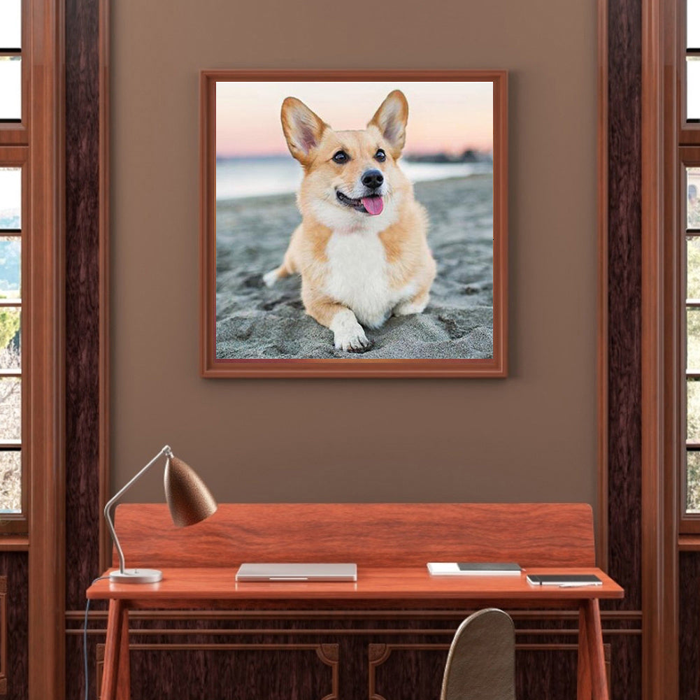 Corgi - Full Round Drill Diamond Painting 40*40CM