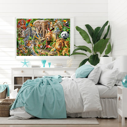 Animal Family - Full Round Drill Diamond Painting 40*30CM