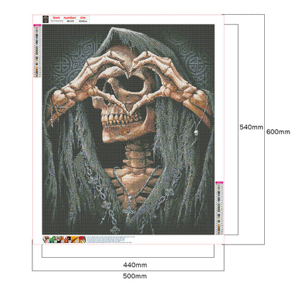 Abstract Skull - Full Round Drill Diamond Painting 50*60CM
