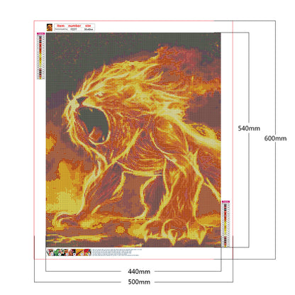 Lion - Full Square Drill Diamond Painting 50*60CM