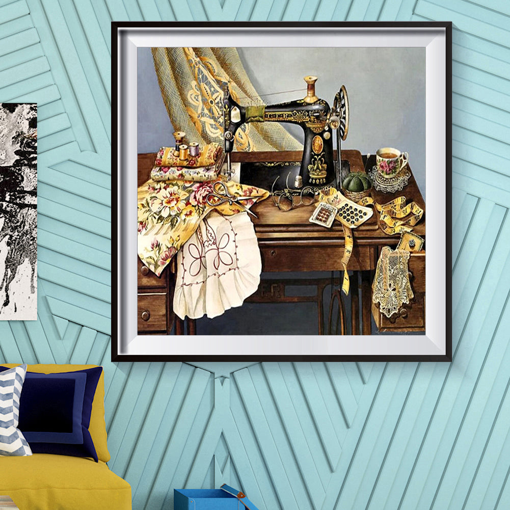 Sewing Machine - Full Round Drill Diamond Painting 50*50CM