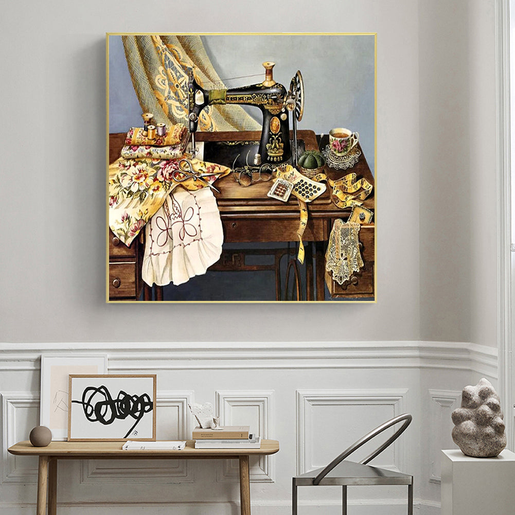 Sewing Machine - Full Round Drill Diamond Painting 50*50CM