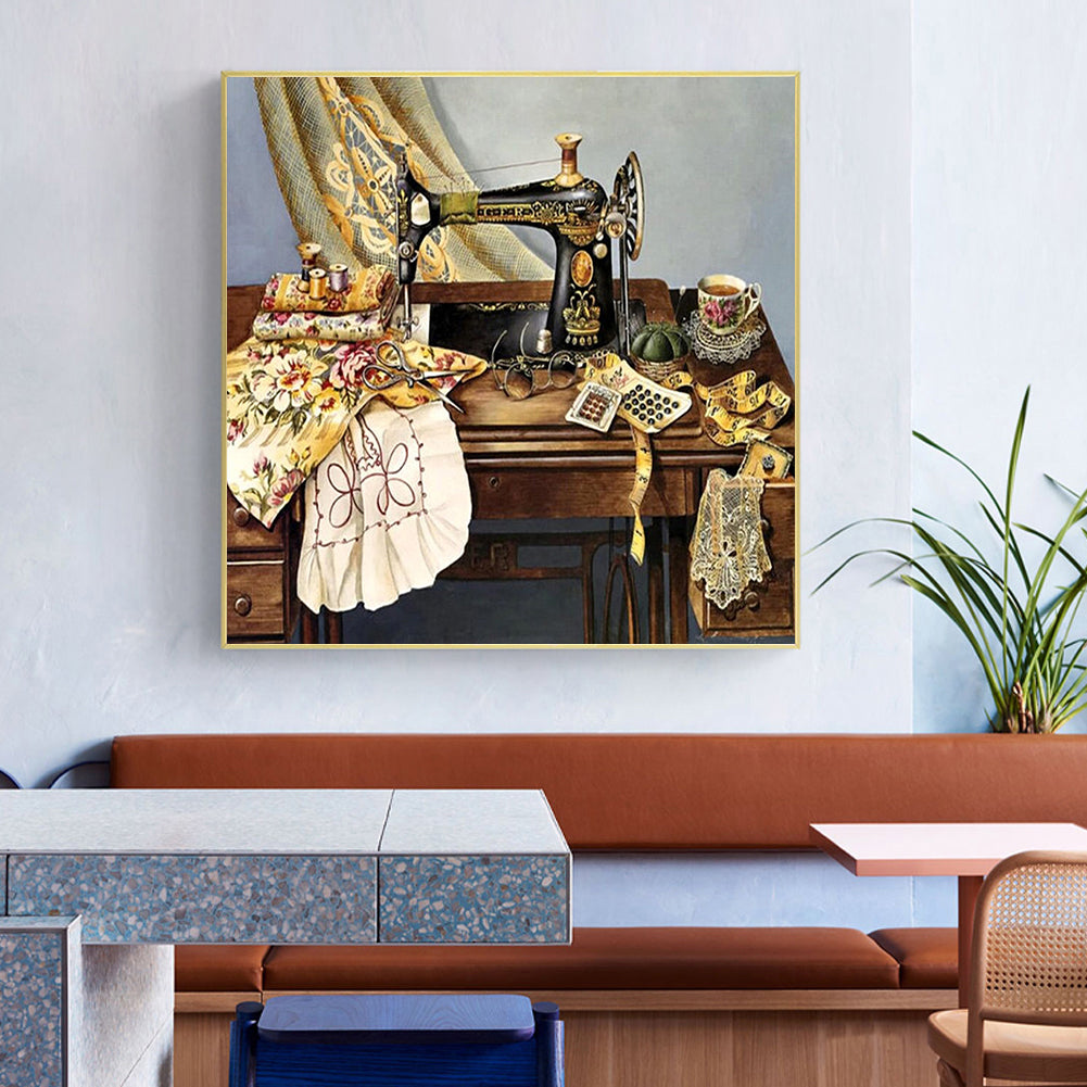 Sewing Machine - Full Round Drill Diamond Painting 50*50CM