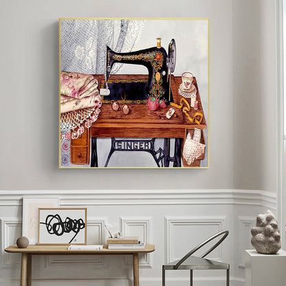 Sewing Machine - Full Round Drill Diamond Painting 50*50CM