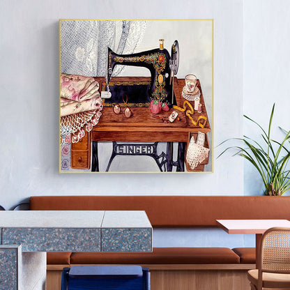 Sewing Machine - Full Round Drill Diamond Painting 50*50CM