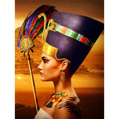 Egyptian Woman - Full Round Drill Diamond Painting 30*40CM