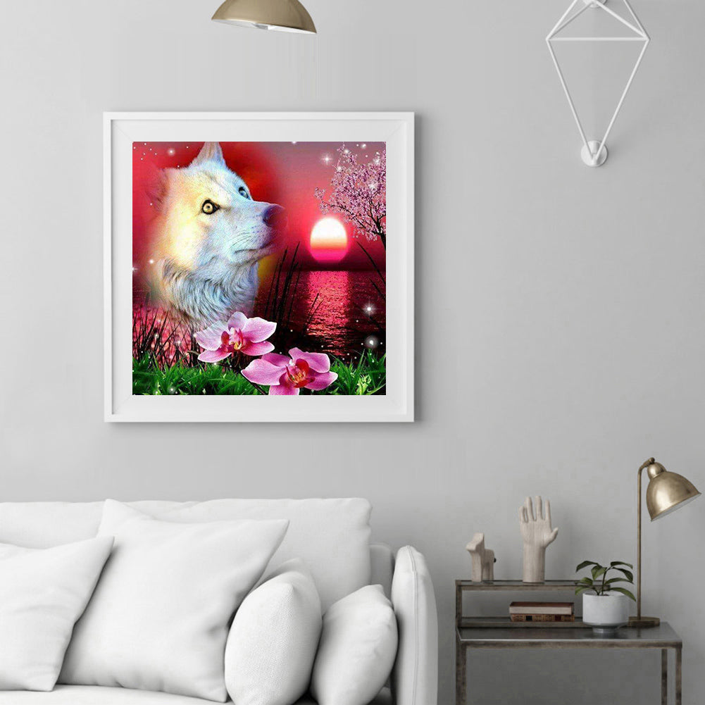 White Wolf - Full Round Drill Diamond Painting 30*30CM