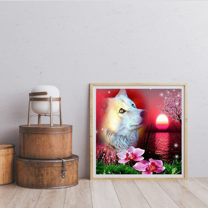White Wolf - Full Round Drill Diamond Painting 30*30CM