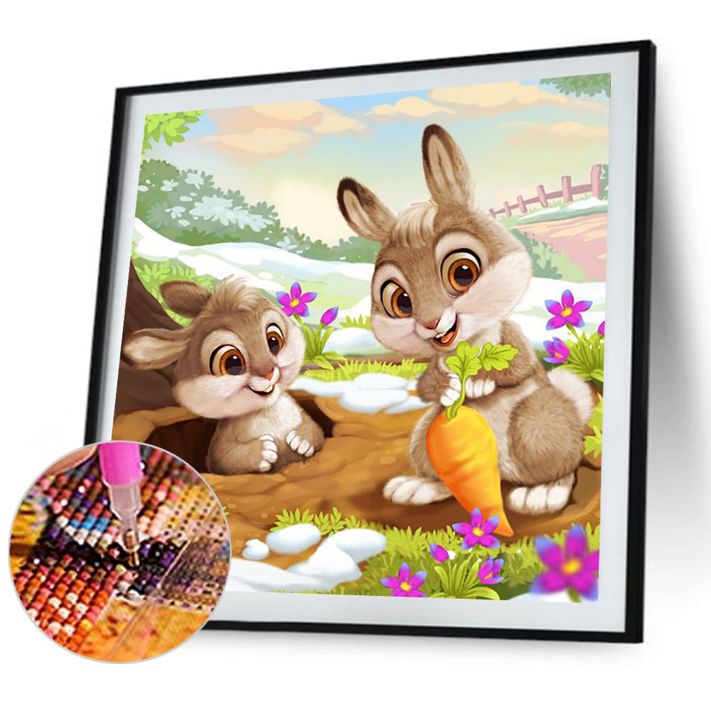 Rabbit - Full Round Drill Diamond Painting 30*30CM
