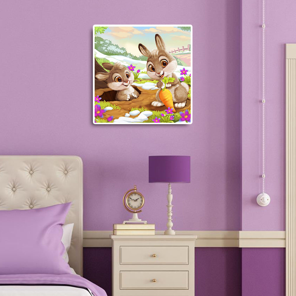 Rabbit - Full Round Drill Diamond Painting 30*30CM