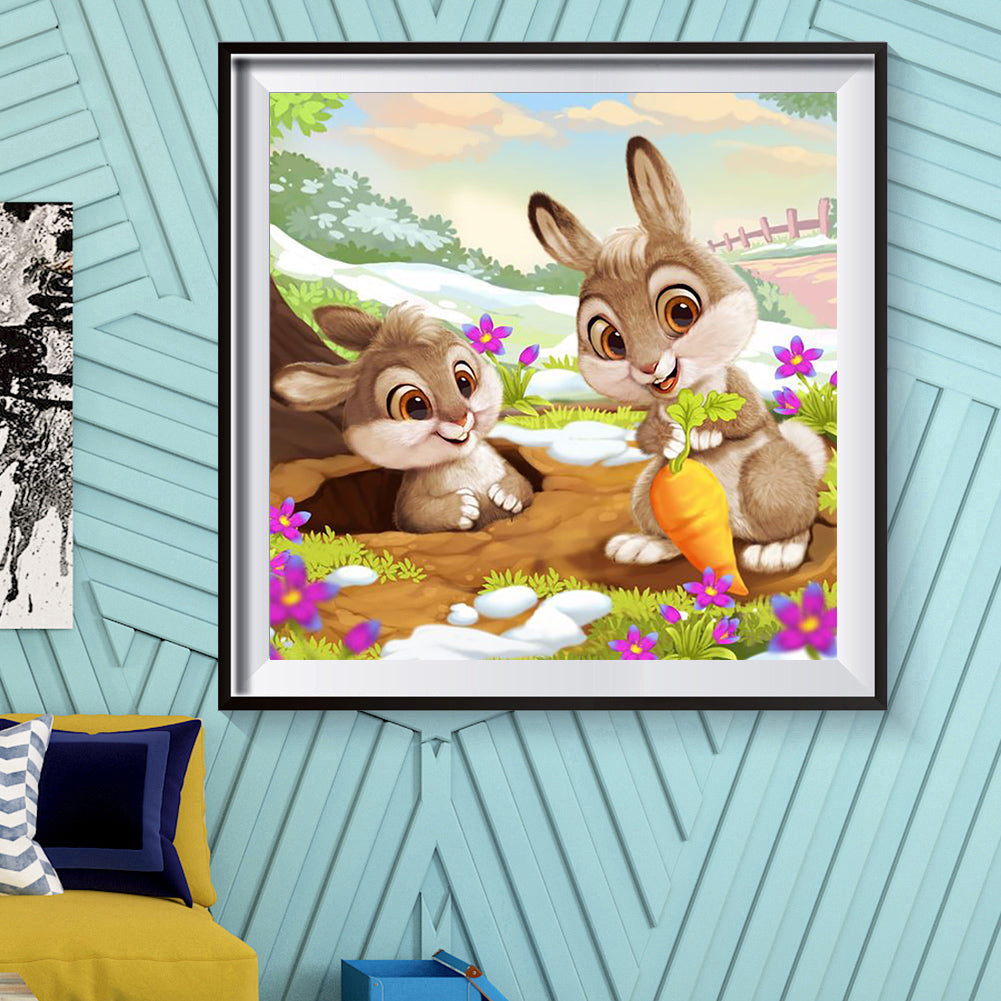 Rabbit - Full Round Drill Diamond Painting 30*30CM