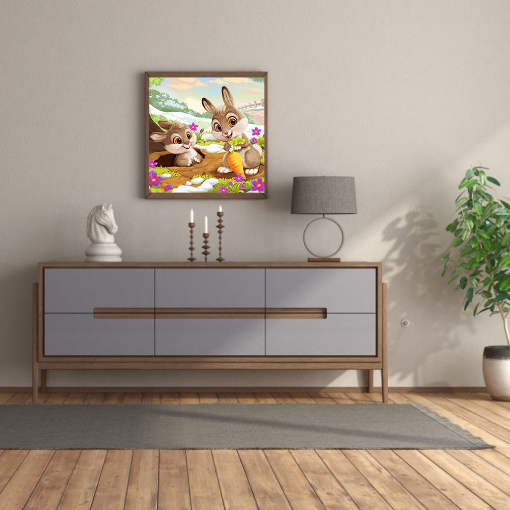 Rabbit - Full Round Drill Diamond Painting 30*30CM