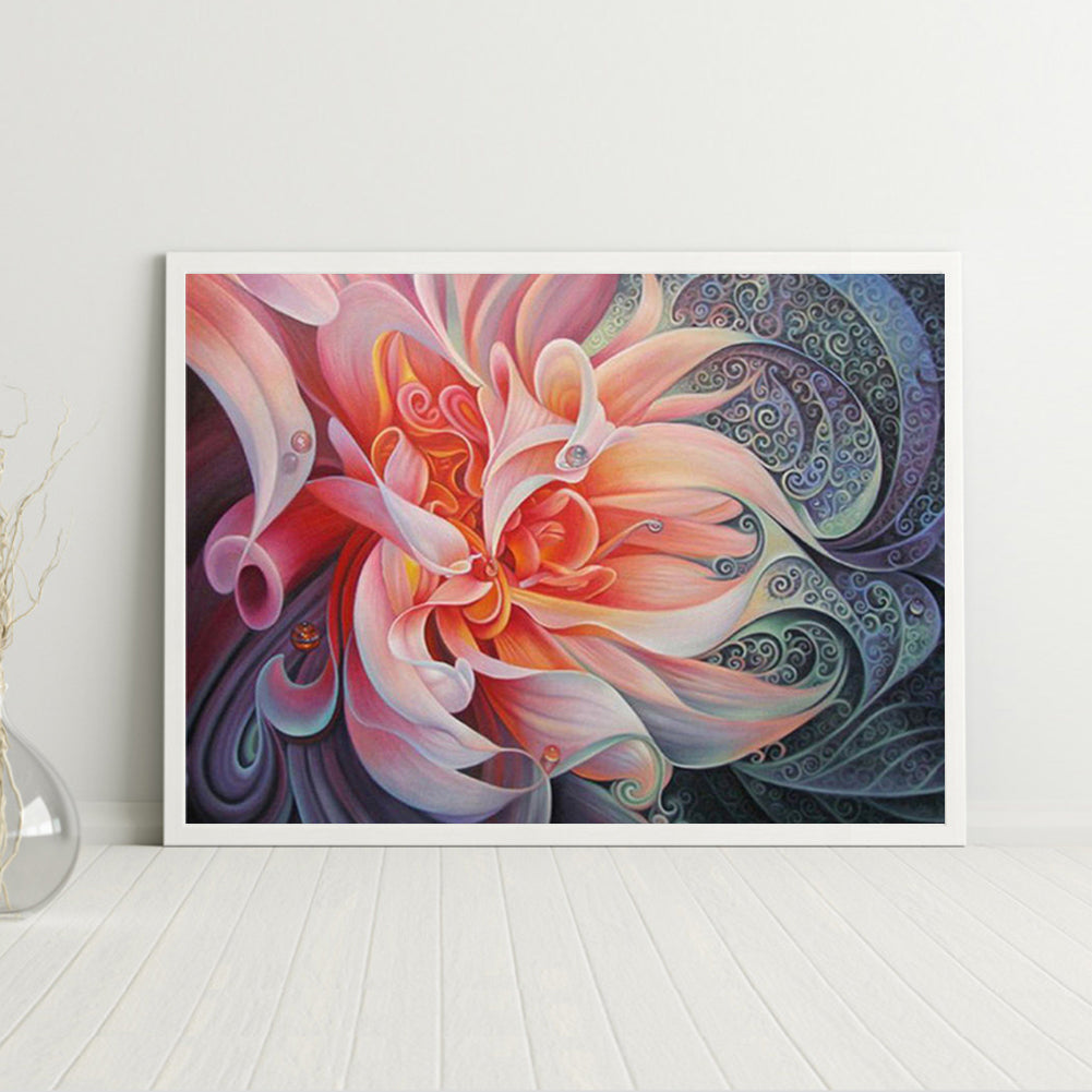 Abstract Flower - Full Round Drill Diamond Painting 60*50CM