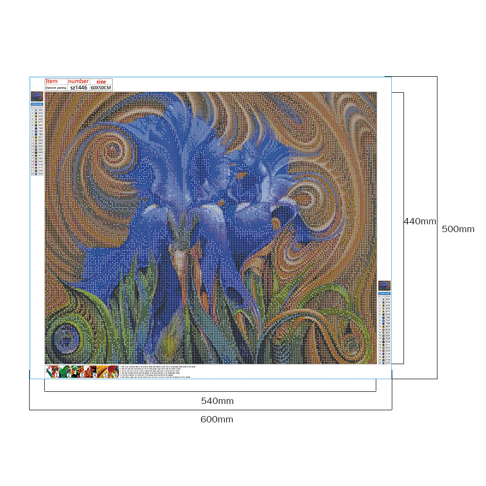 Abstract Flower - Full Round Drill Diamond Painting 60*50CM