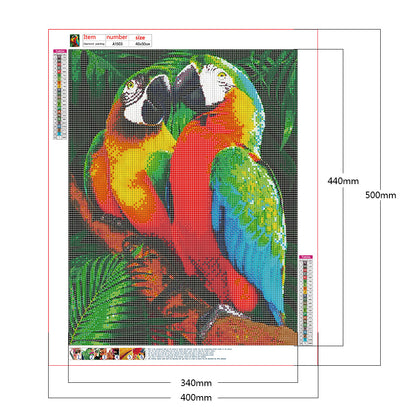 Parrot - Full Round Drill Diamond Painting 40*50CM