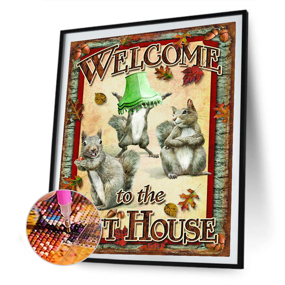 Squirrel - Full Round Drill Diamond Painting 40*50CM