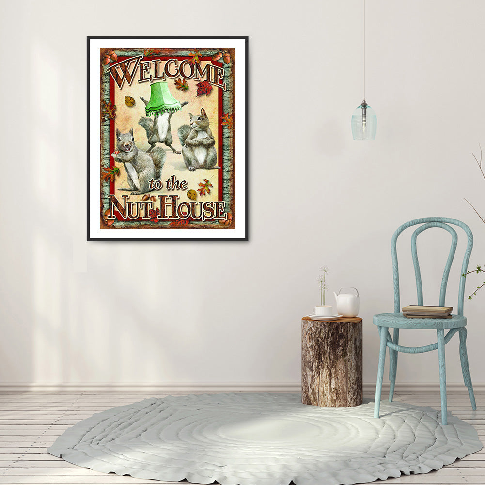 Squirrel - Full Round Drill Diamond Painting 40*50CM