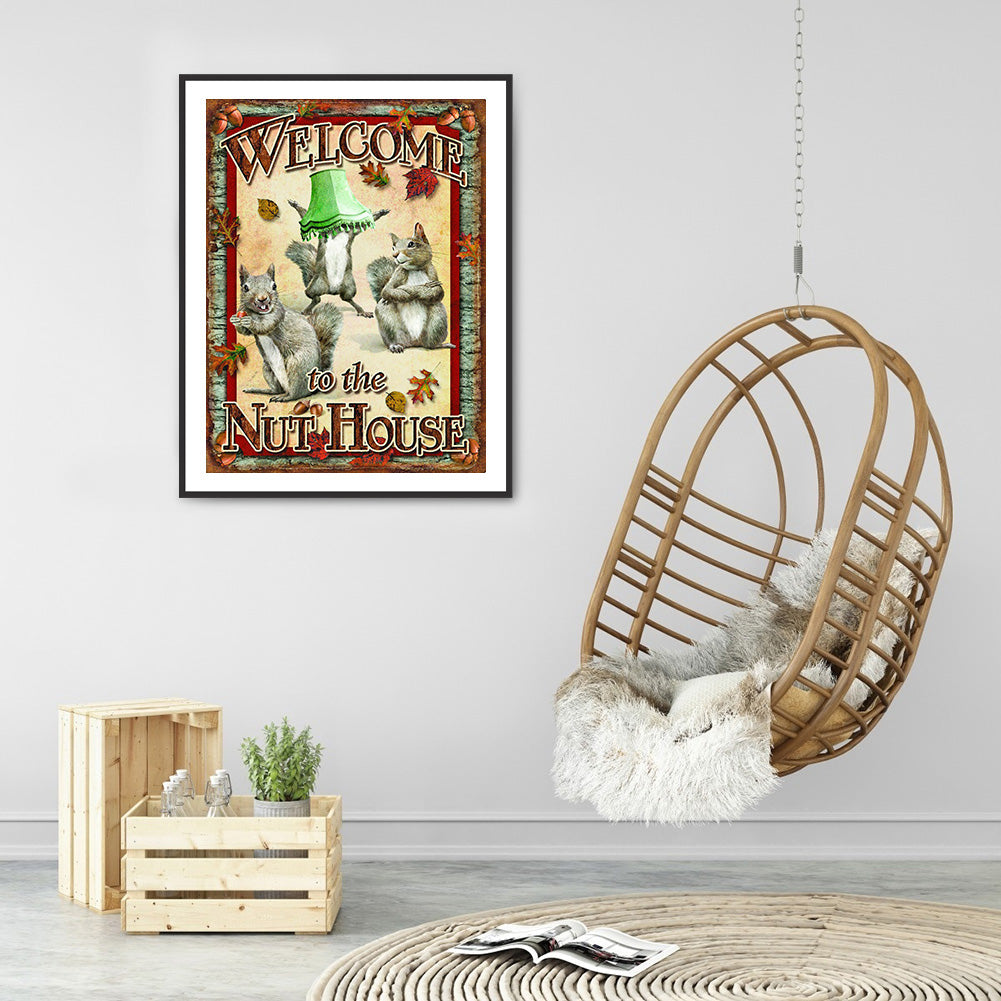 Squirrel - Full Round Drill Diamond Painting 40*50CM