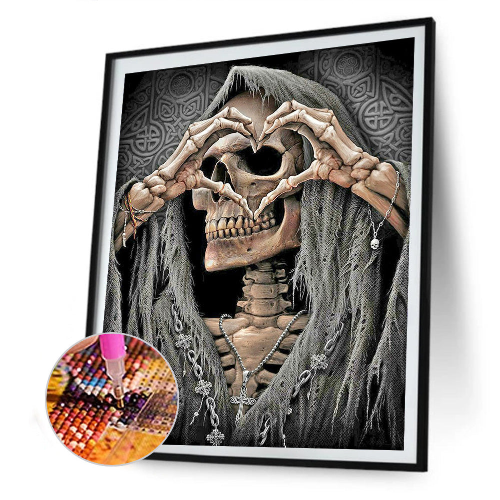 Skull Witch - Full Round Drill Diamond Painting 40*50CM