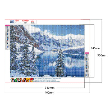 Snow Landscape - Full Round Drill Diamond Painting 40*30CM