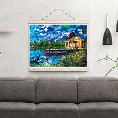 Riverside House - Full Round Drill Diamond Painting 40*30CM