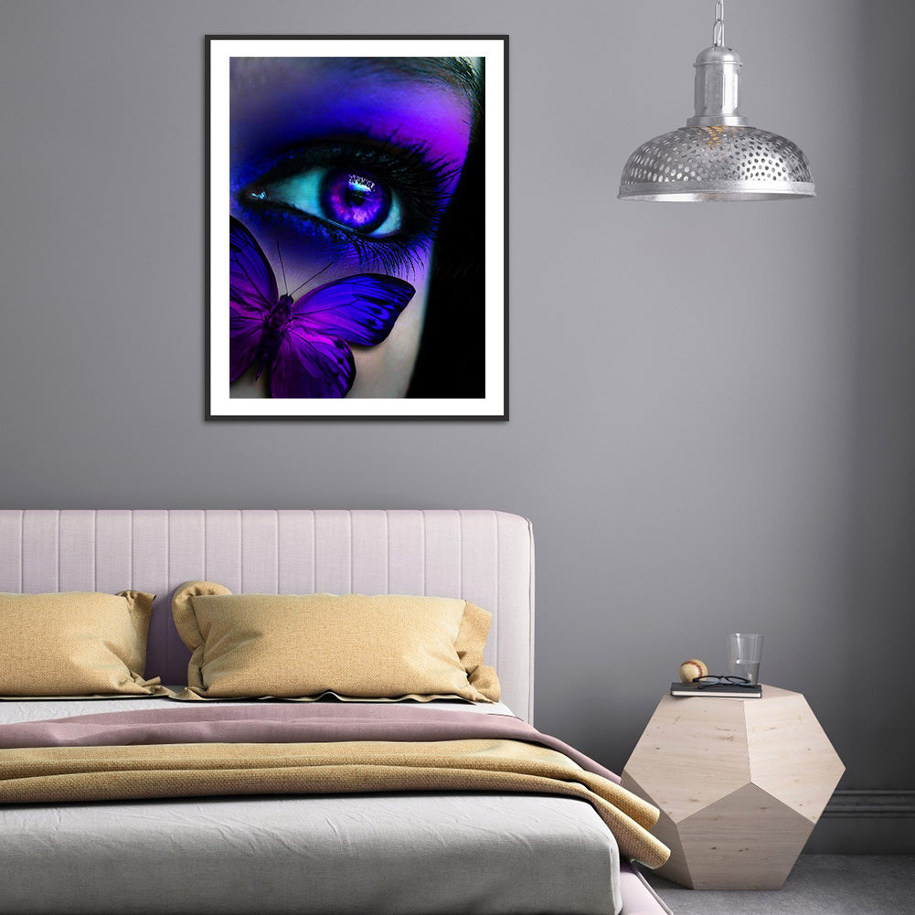 Butterfly Eyes - Full Round Drill Diamond Painting 40*50CM