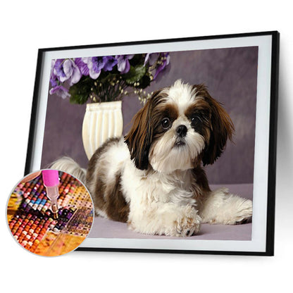 Puppy - Full Round Drill Diamond Painting 50*40CM