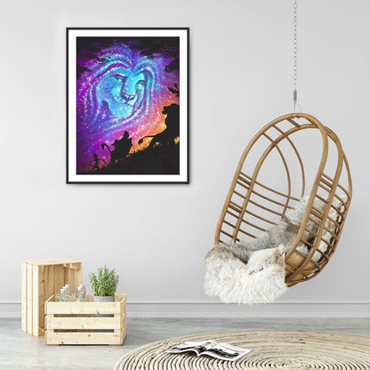 Starry Lion - Full Round Drill Diamond Painting 40*50CM