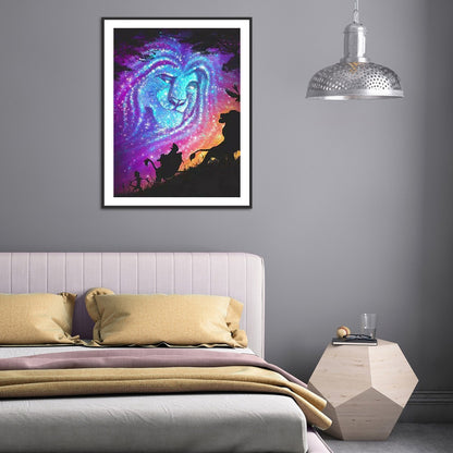 Starry Lion - Full Round Drill Diamond Painting 40*50CM