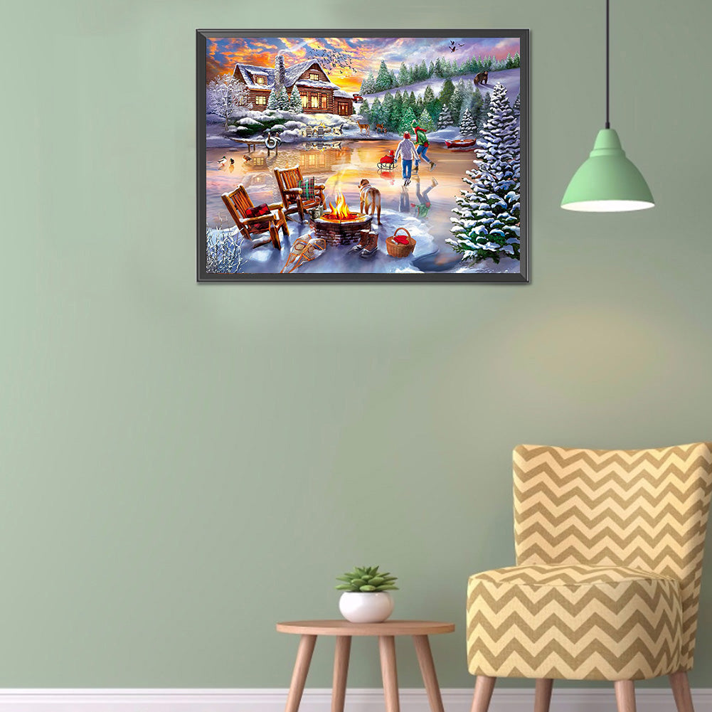 Night View - Full Round Drill Diamond Painting 40*30CM