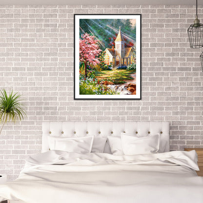 Countryside Scenery - Full Round Drill Diamond Painting 30*40CM