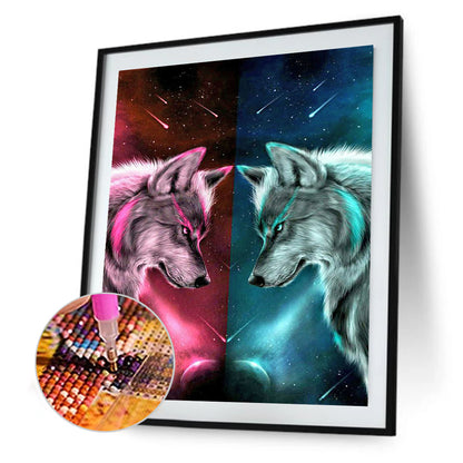 Starry Wolves - Full Round Drill Diamond Painting 30*40CM
