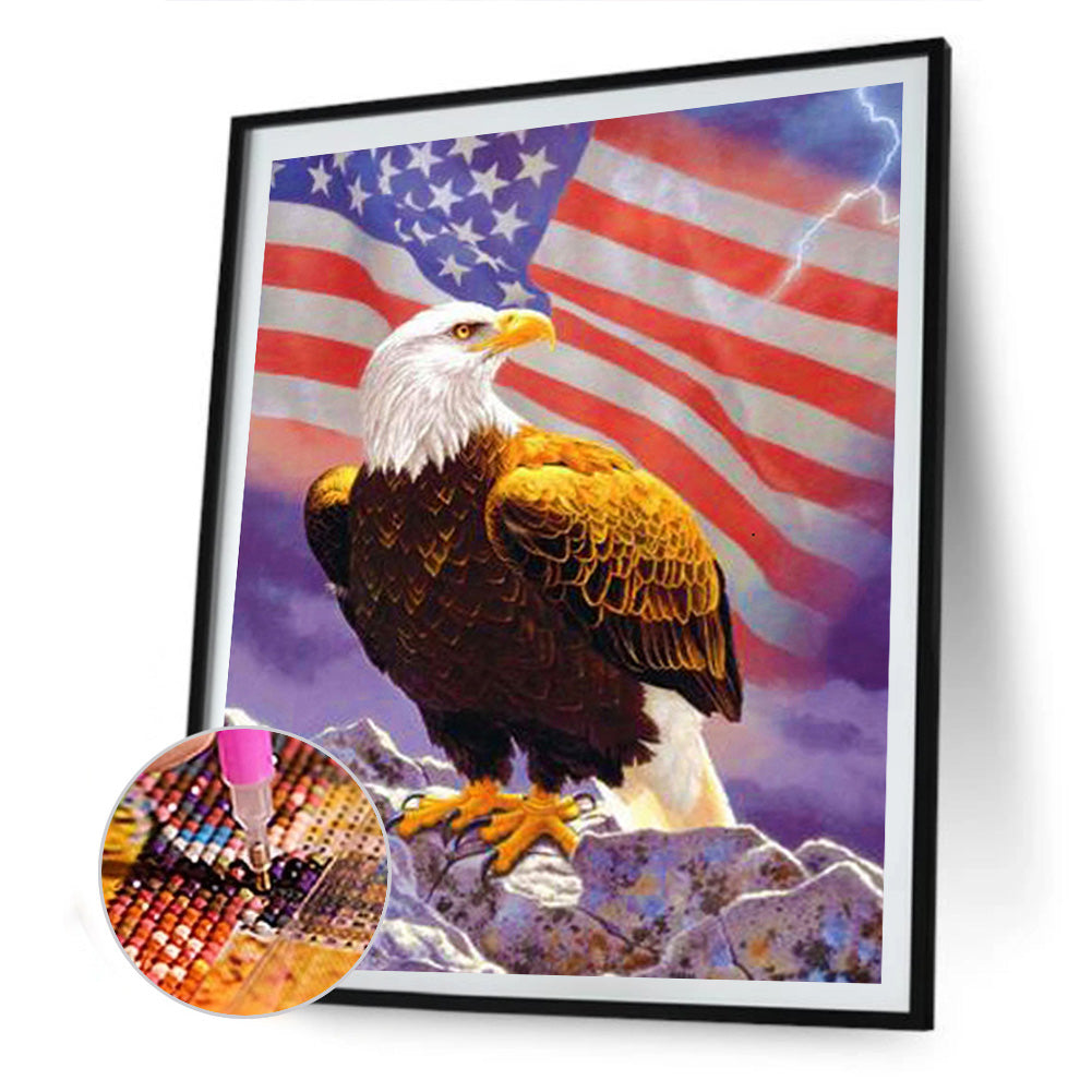 Flag Eagle - Full Square Drill Diamond Painting 30*40CM
