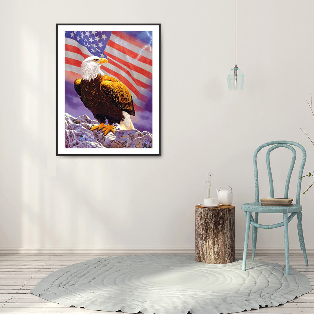Flag Eagle - Full Square Drill Diamond Painting 30*40CM