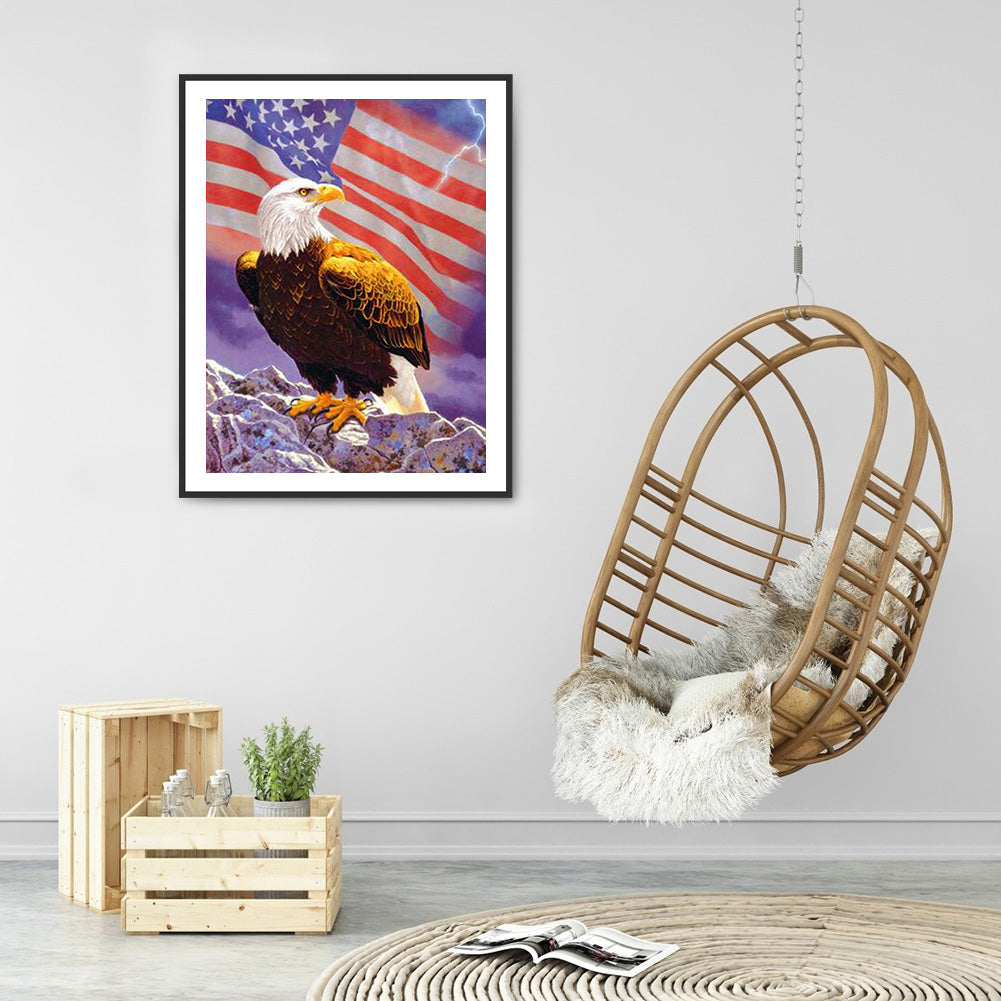 Flag Eagle - Full Square Drill Diamond Painting 30*40CM