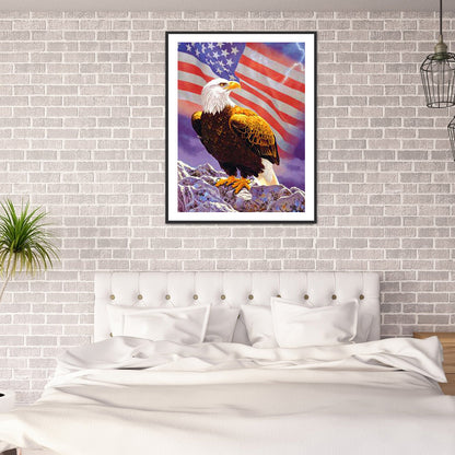 Flag Eagle - Full Square Drill Diamond Painting 30*40CM