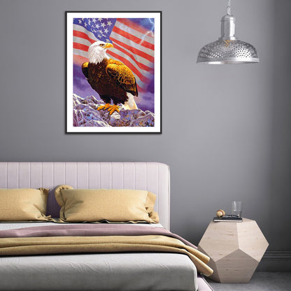 Flag Eagle - Full Square Drill Diamond Painting 30*40CM