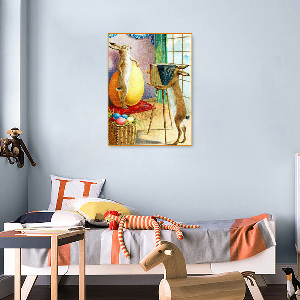Easter Bunny - Full Round Drill Diamond Painting 30*40CM
