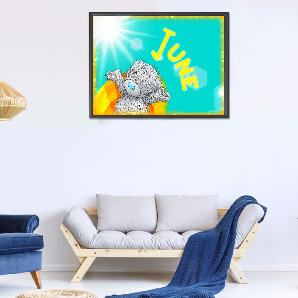 Bear Monthly - Full Round Drill Diamond Painting 40*30CM