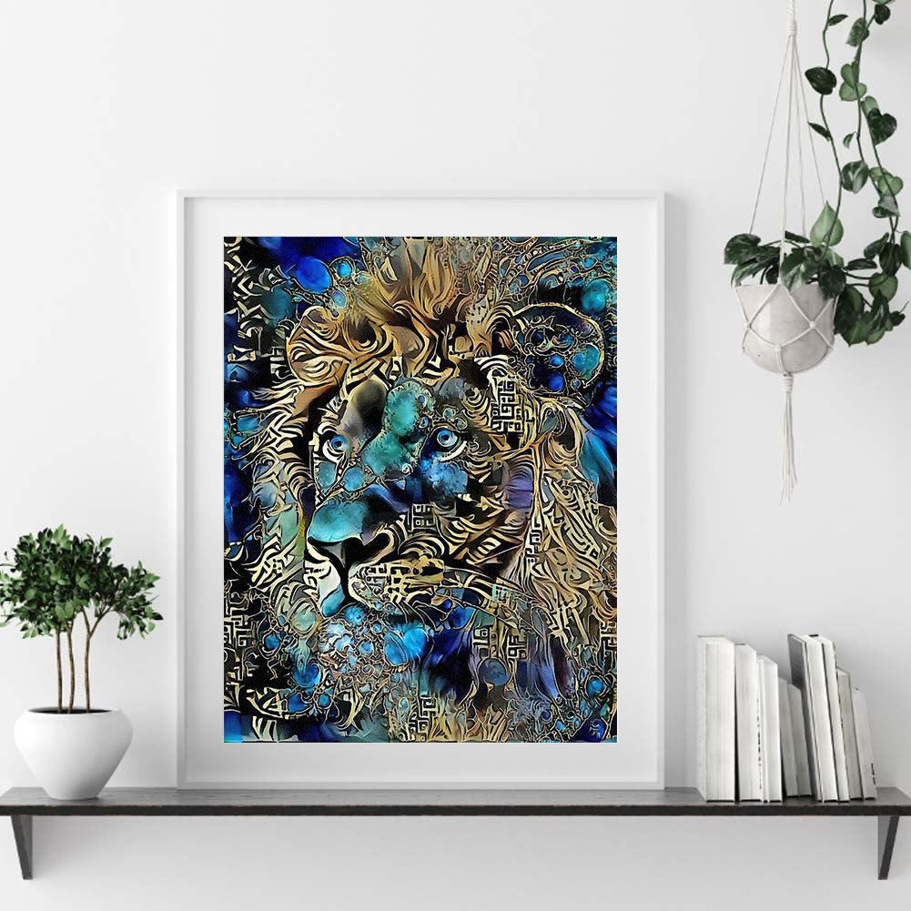 Lion Animal - Full Round Drill Diamond Painting 40*50CM