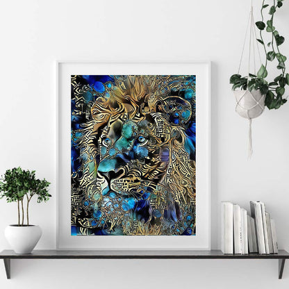 Lion Animal - Full Round Drill Diamond Painting 40*50CM