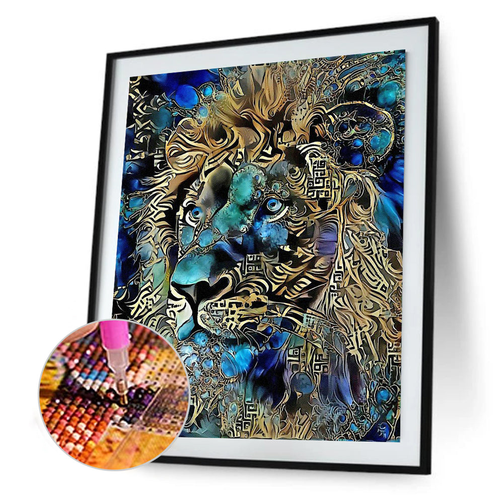 Lion Animal - Full Round Drill Diamond Painting 40*50CM