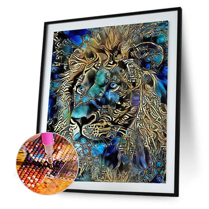 Lion Animal - Full Round Drill Diamond Painting 40*50CM