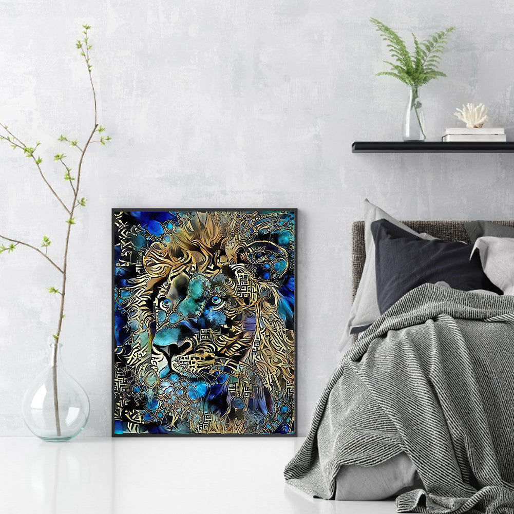 Lion Animal - Full Round Drill Diamond Painting 40*50CM
