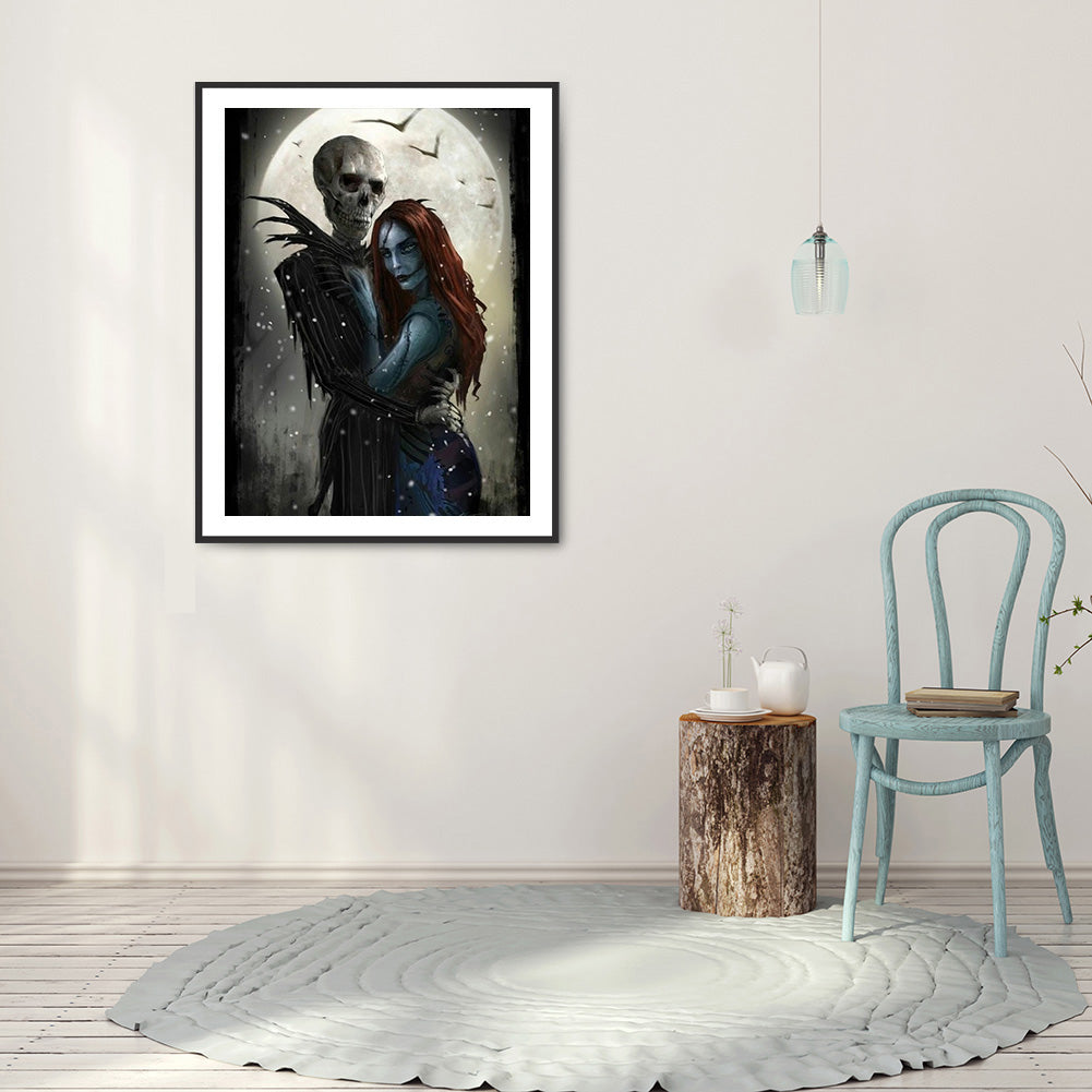 Skull Night - Full Round Drill Diamond Painting 30*40CM