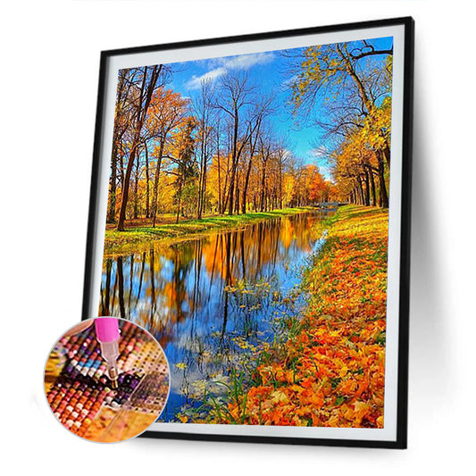 Building Landscape - Full Round Drill Diamond Painting 30*40CM