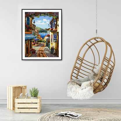Building Landscape - Full Round Drill Diamond Painting 30*40CM